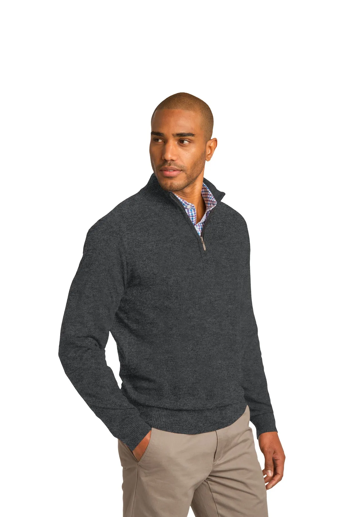 1/2-Zip Sweater / Charcoal Heather / Kellam High School