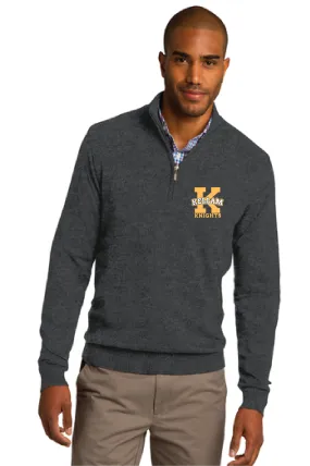 1/2-Zip Sweater / Charcoal Heather / Kellam High School