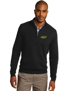 1/2-Zip Sweater / Charcoal Heather / Saints Field Hockey