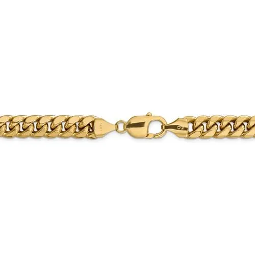 14k Yellow Gold 9.3mm Miami Cuban Link Bracelet Anklet Choker Necklace Pendant Chain