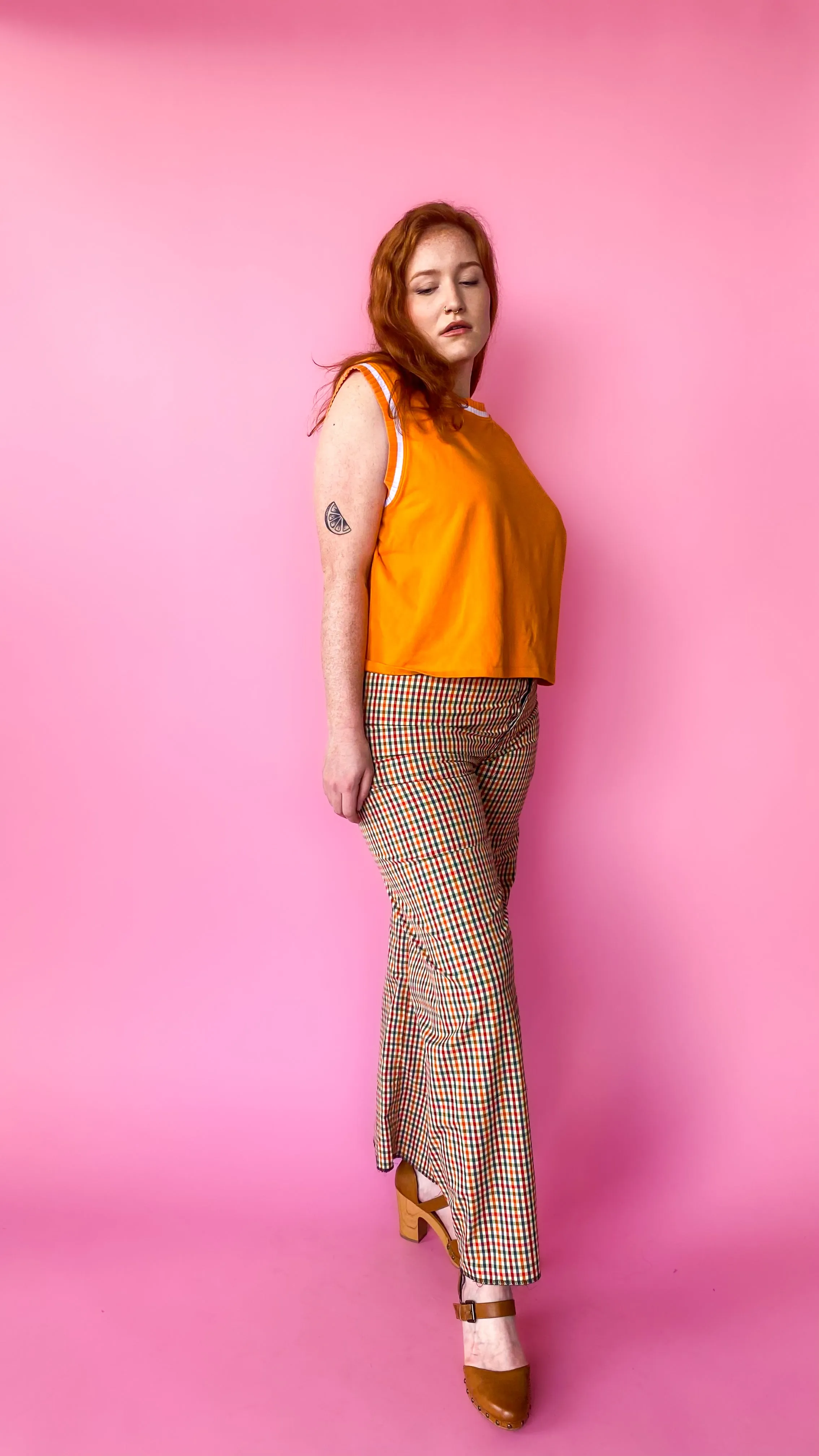 1990s Orange Sweater Vest, sz. 2X/3X