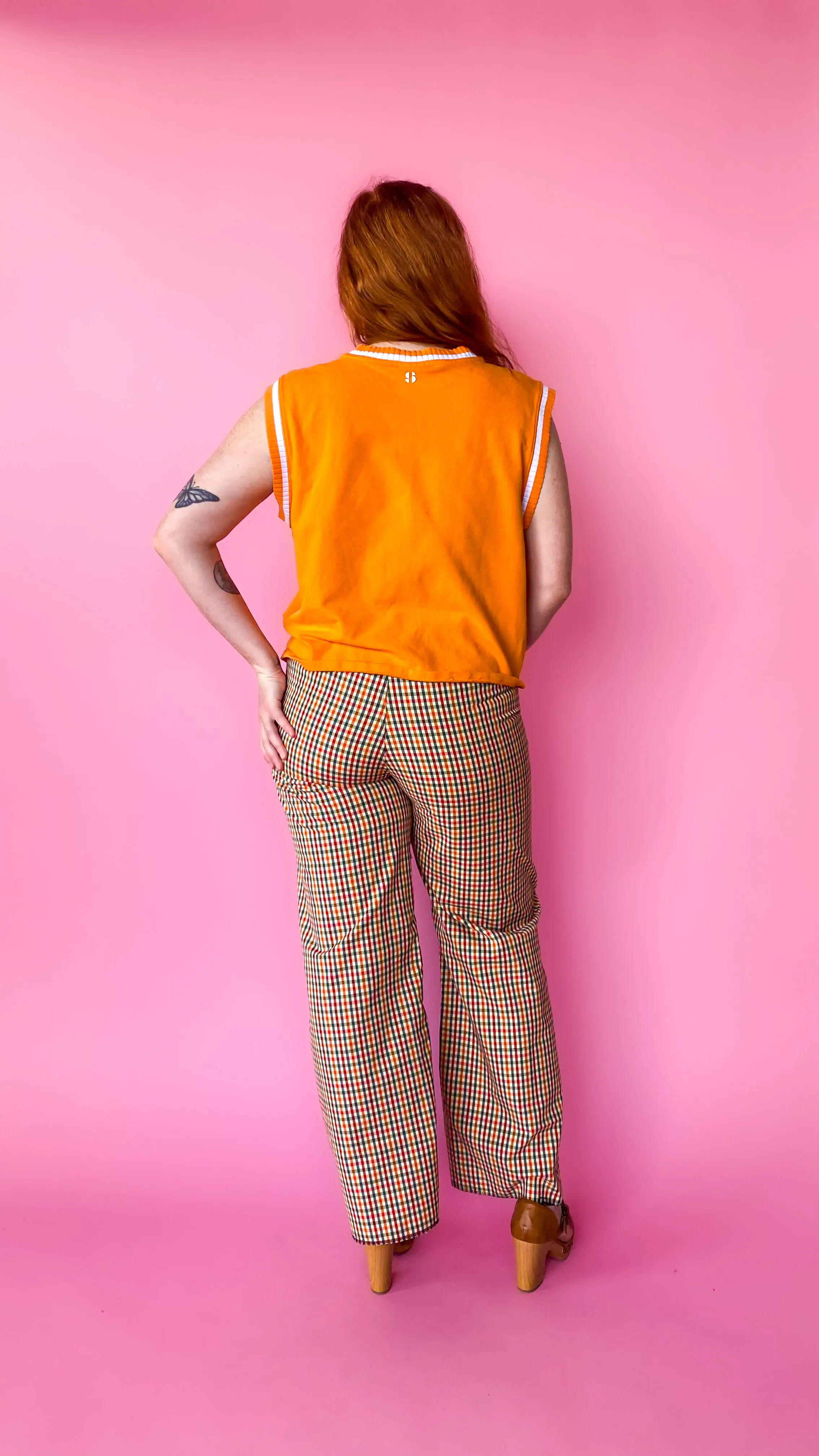 1990s Orange Sweater Vest, sz. 2X/3X