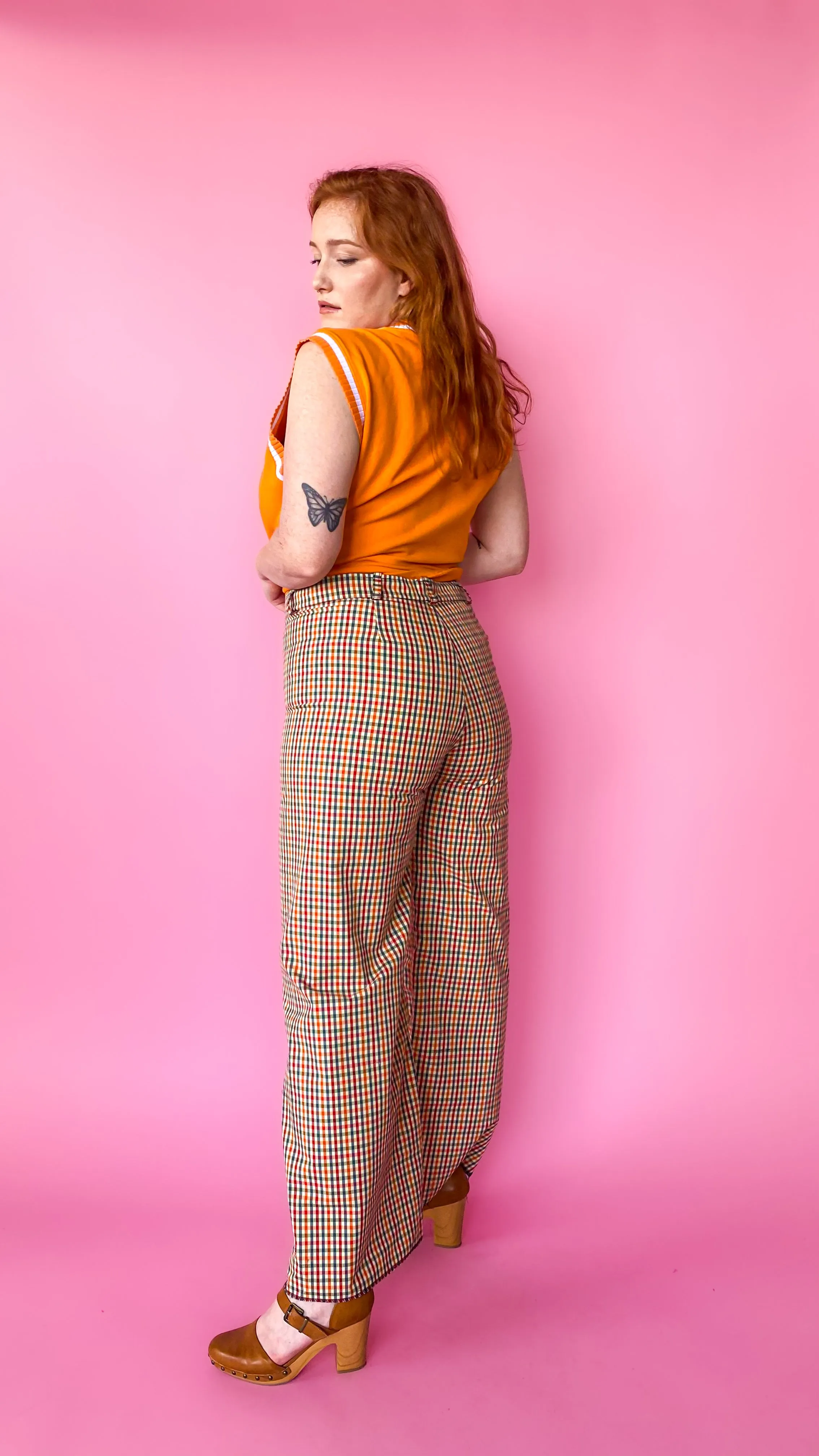 1990s Orange Sweater Vest, sz. 2X/3X