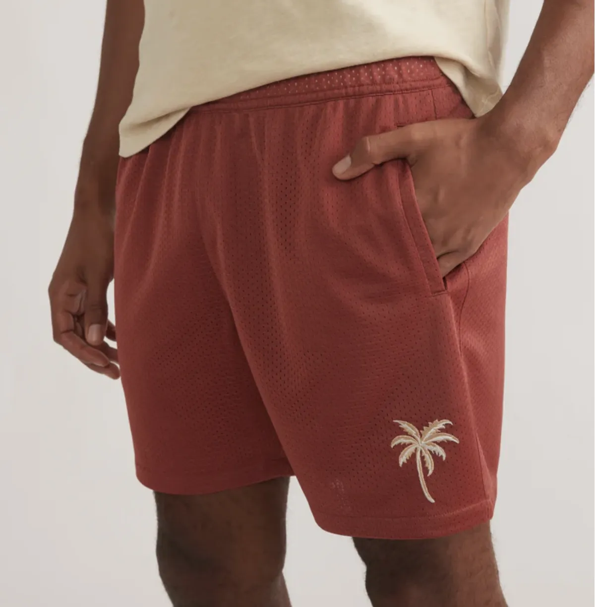6" Mesh Short - Baked Clay