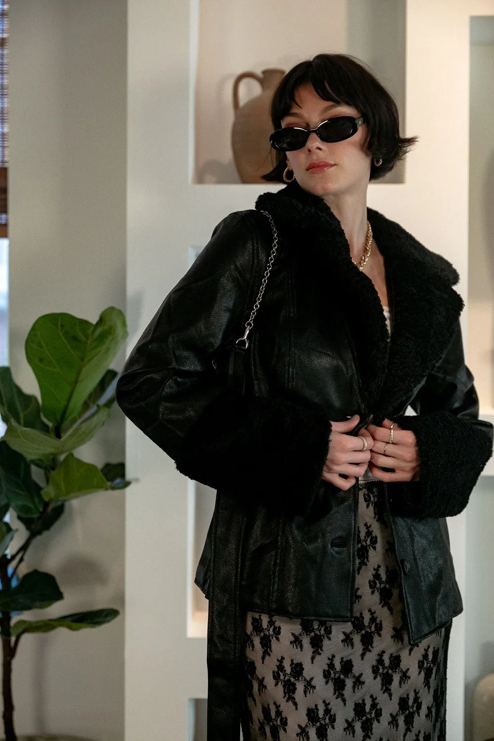 A Touch Of Faux Leather Jacket