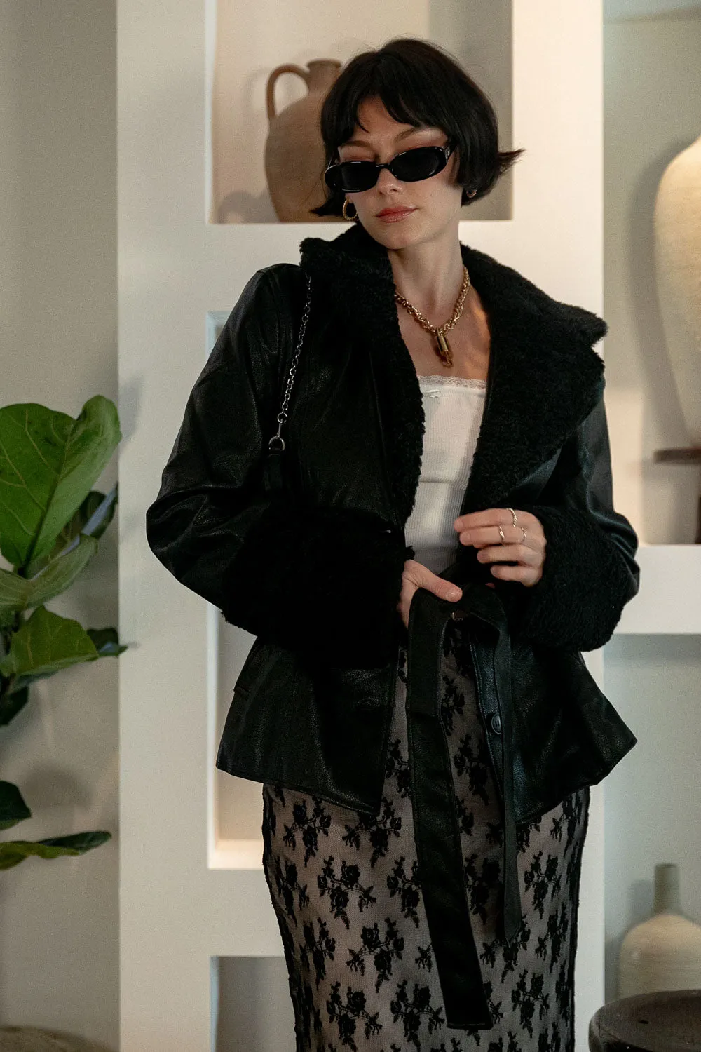 A Touch Of Faux Leather Jacket
