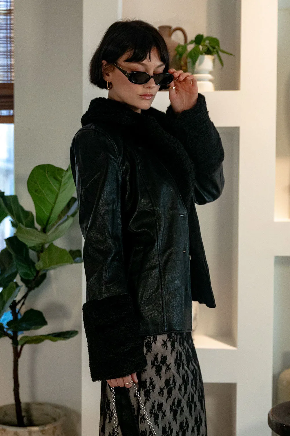 A Touch Of Faux Leather Jacket