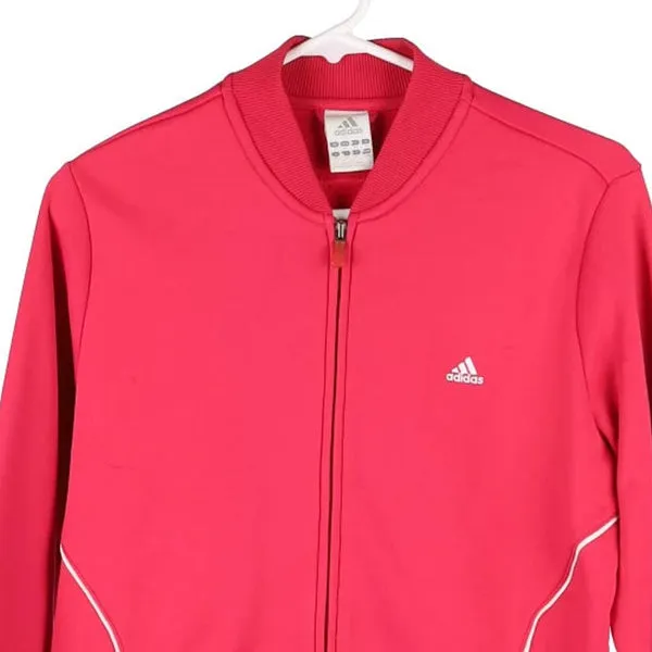 Adidas Track Jacket - Medium Pink Polyester Blend