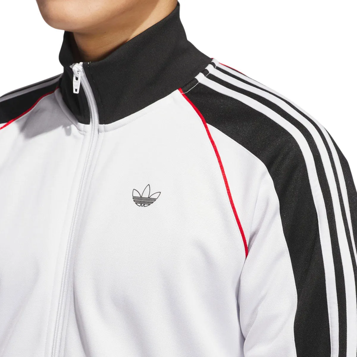 Adidas Tyshawn Track Jacket - Crystal White/Black/Better Scarlet