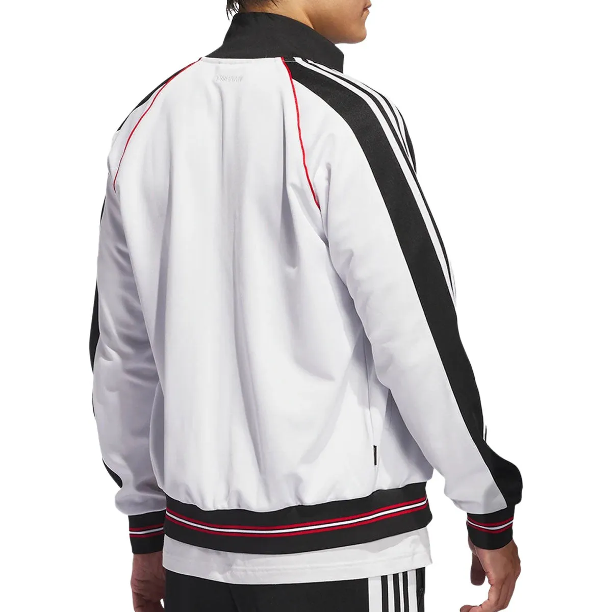 Adidas Tyshawn Track Jacket - Crystal White/Black/Better Scarlet