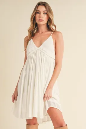 Aemi   Co Ruched Plunge Mini Cami Dress