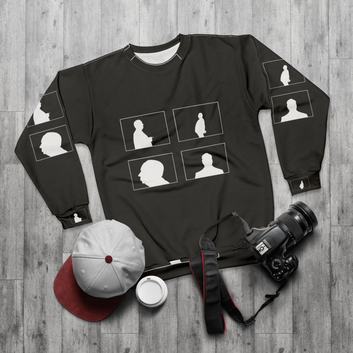 Alfred Hitchcock Shadows Sweatshirt - Iconic Fan Art