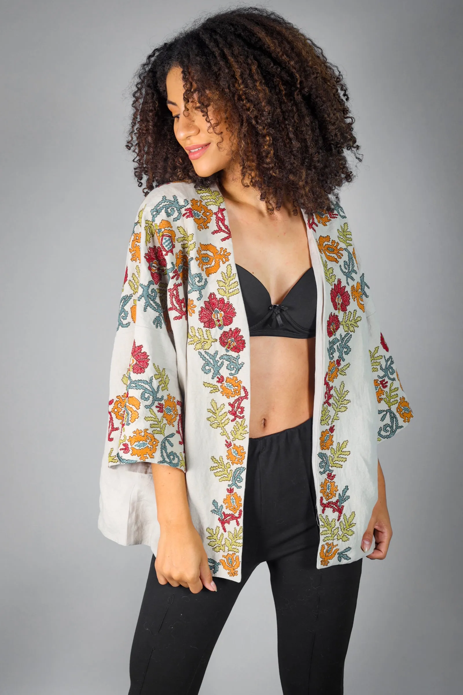 Anouk Embroidered Kimono/Shrug (Free Size)