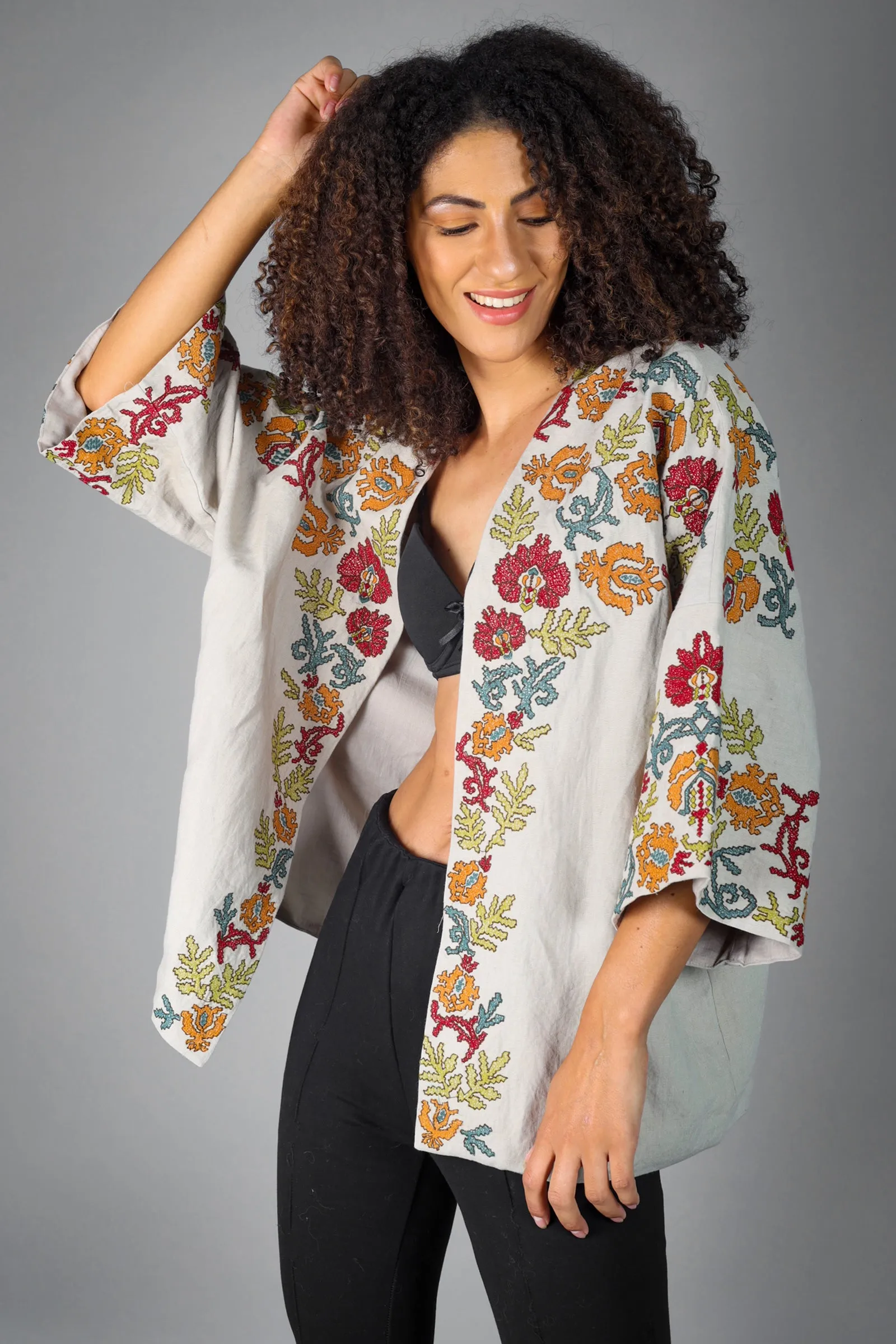 Anouk Embroidered Kimono/Shrug (Free Size)