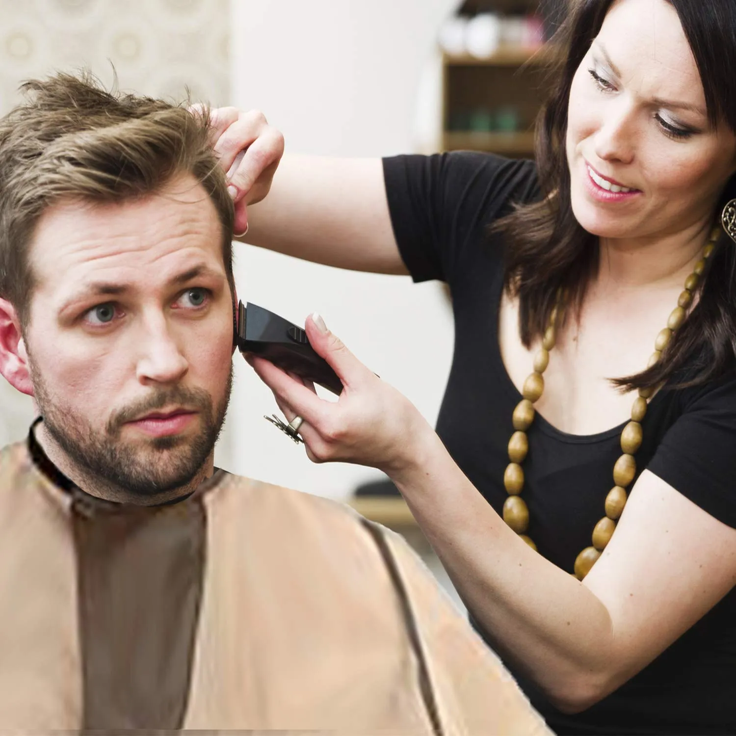 At Home Hair Cut Catching Cape – Do it Yourself Mess Fee – For all Ages and Stages