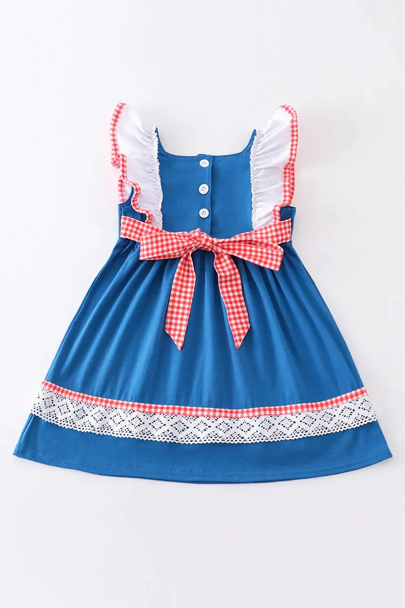 Back To School Pencil Apple Apron Dress