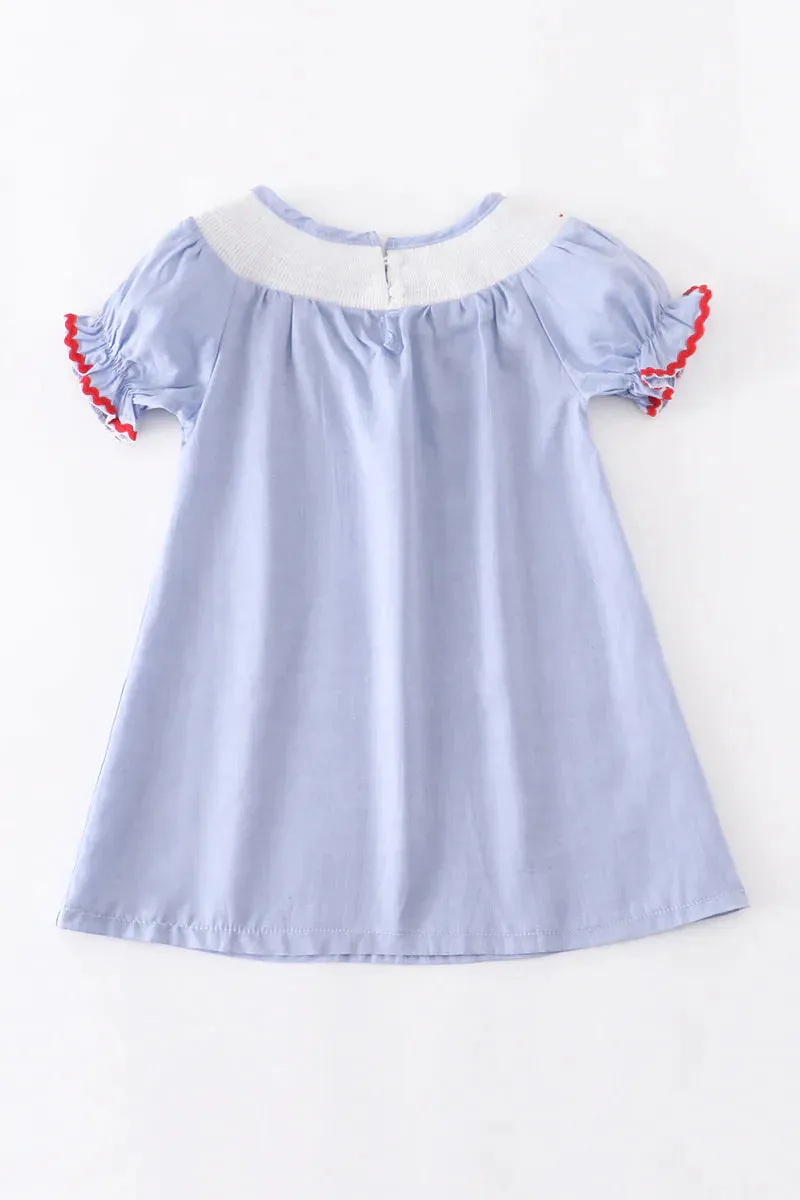 Back to School Smocked Apple Dress