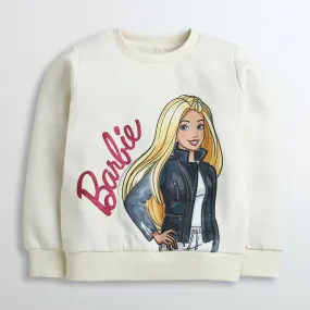 Barbie Sweatshirt Graphic On Front & Side Pockets
