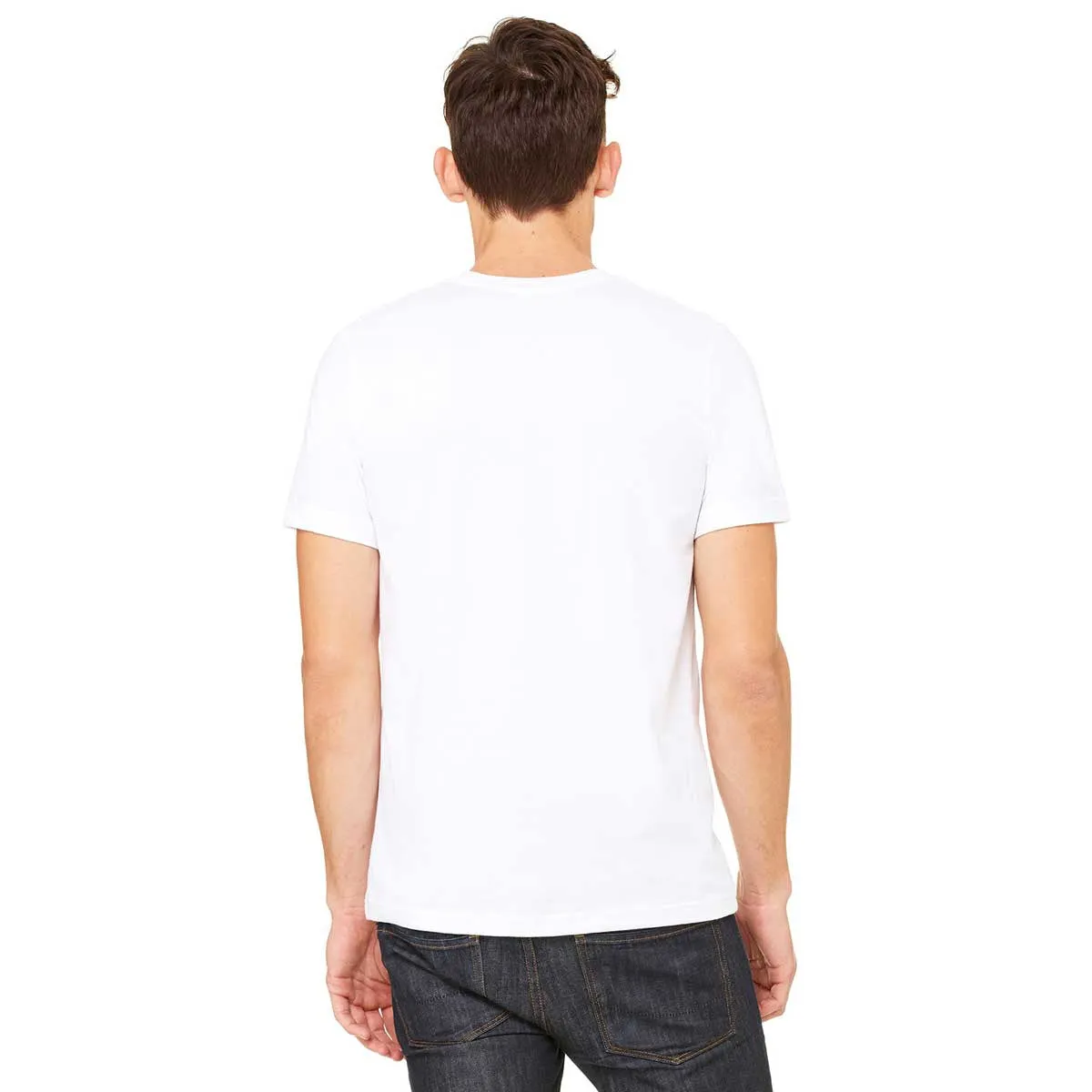 Bella   Canvas Unisex White Made in the USA Jersey Short-Sleeve T-Shirt