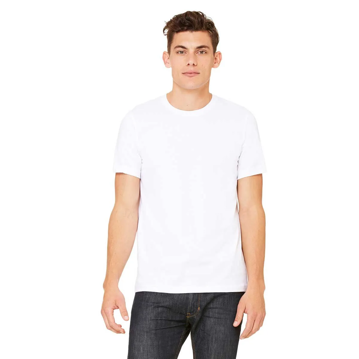 Bella   Canvas Unisex White Made in the USA Jersey Short-Sleeve T-Shirt
