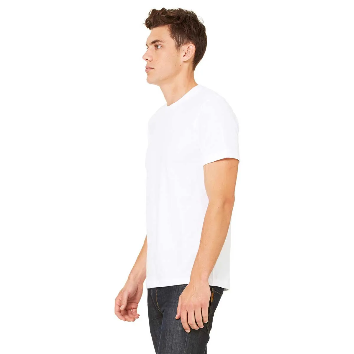 Bella   Canvas Unisex White Made in the USA Jersey Short-Sleeve T-Shirt