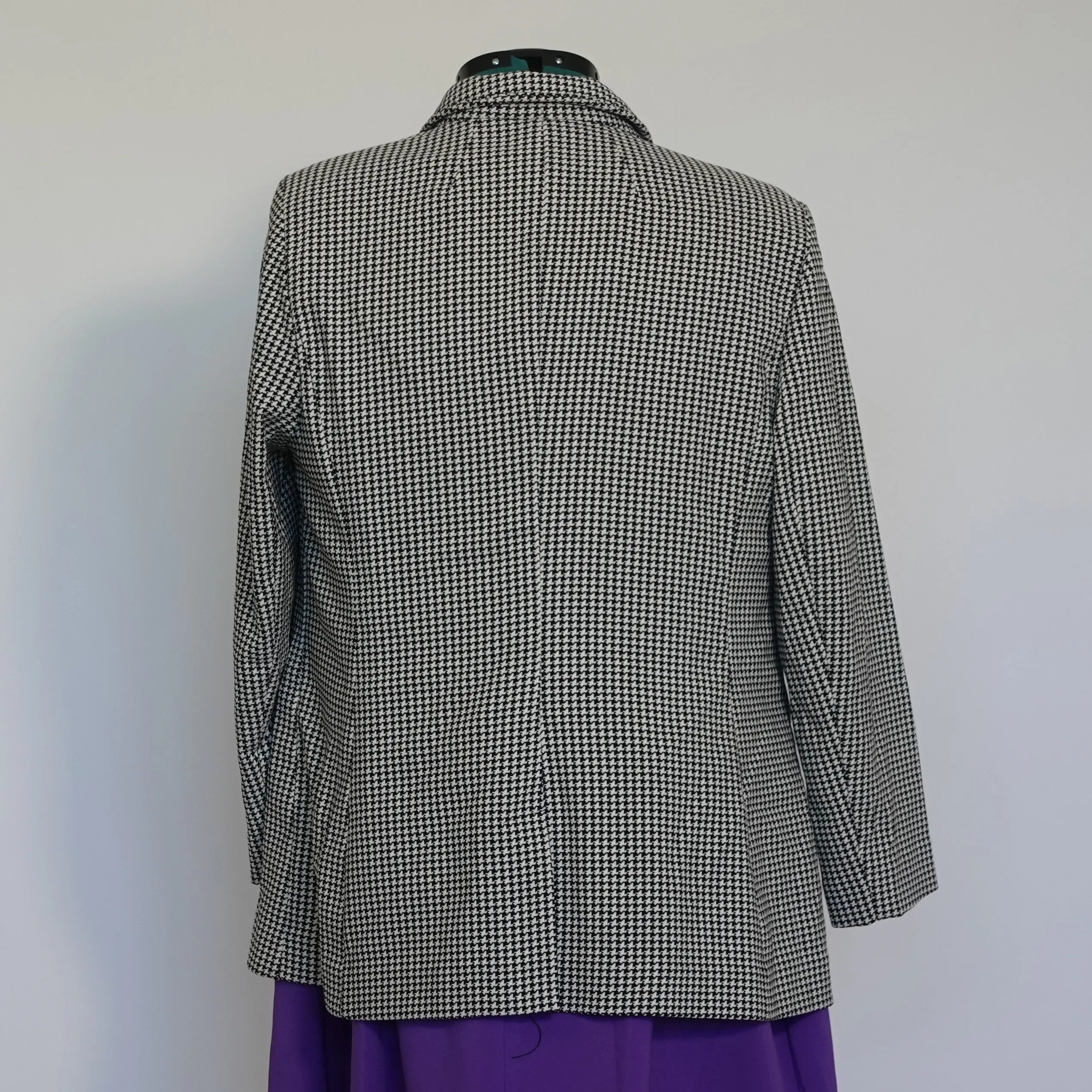 Black and White Houndstooth Blazer