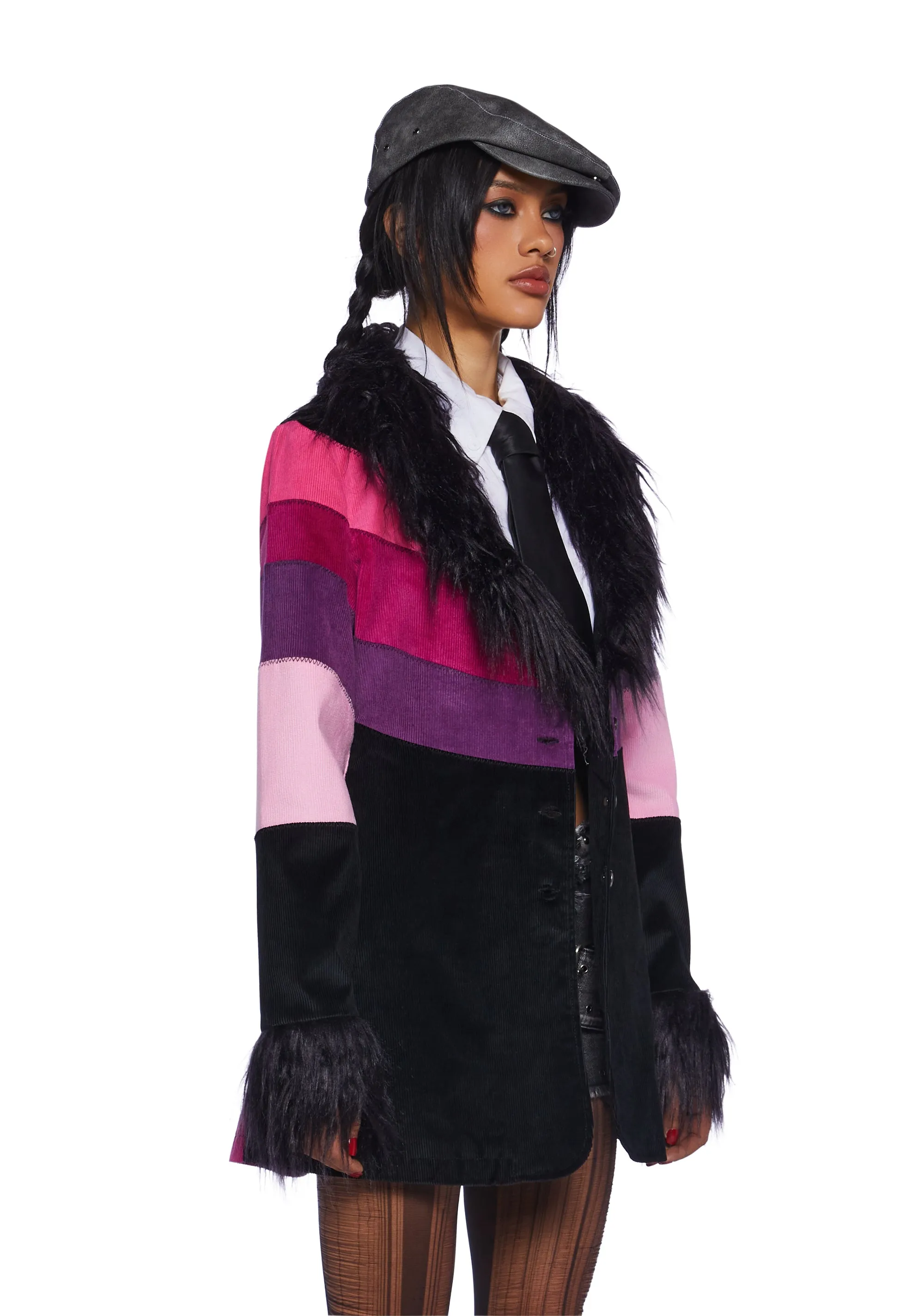 Break Free Corduroy Coat - Black