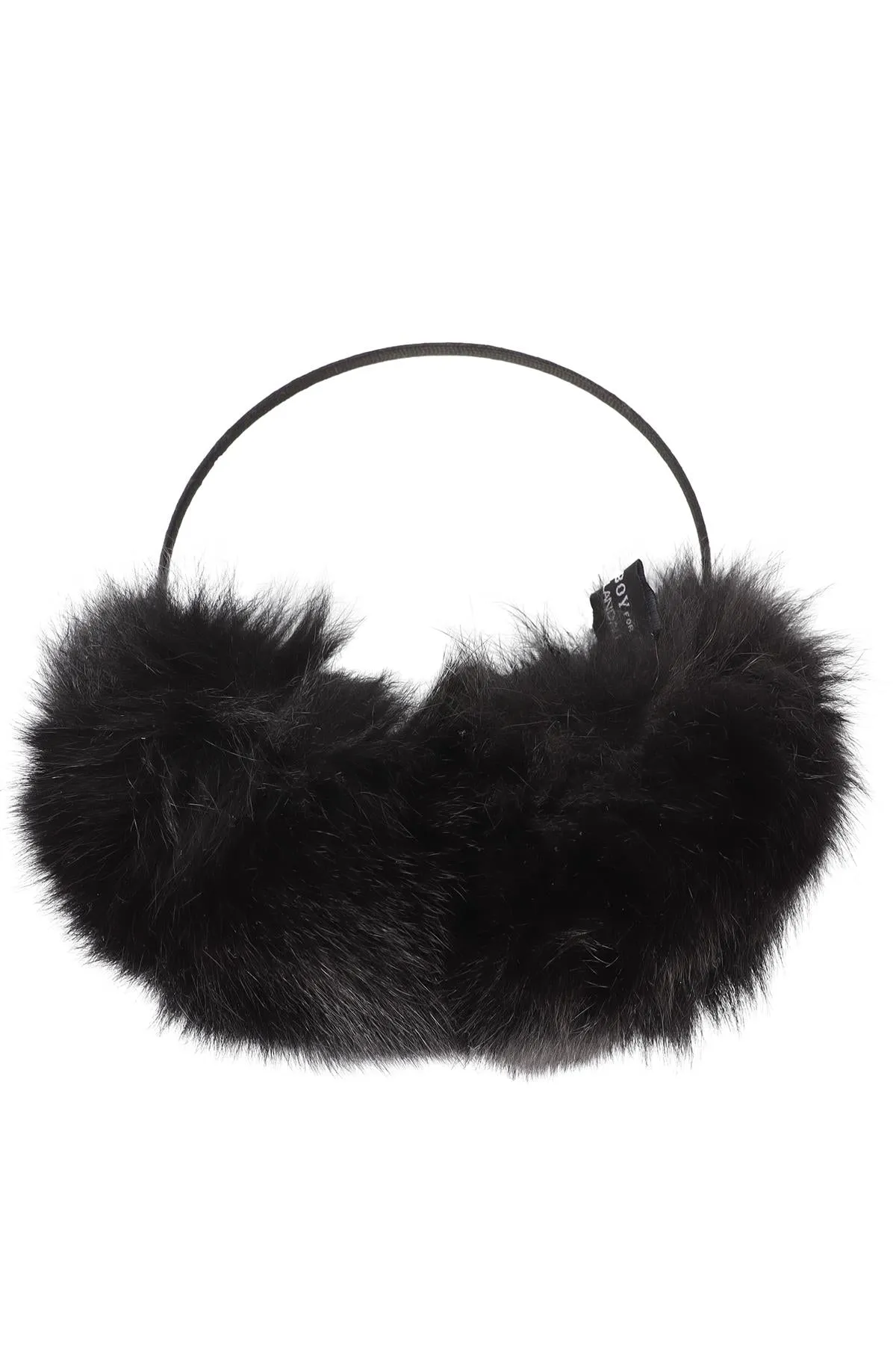 BRYAN BOY FOR ADRIENNE LANDAU BLACK FUR EAR MUFFS