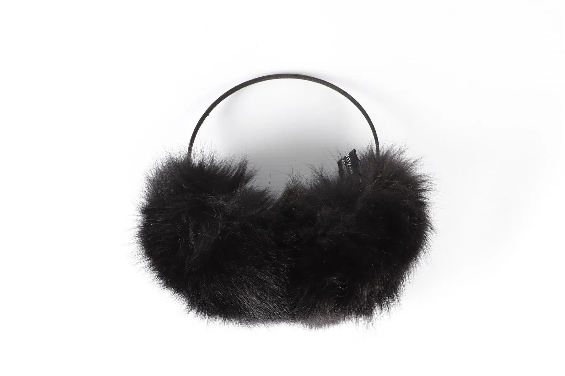 BRYAN BOY FOR ADRIENNE LANDAU BLACK FUR EAR MUFFS