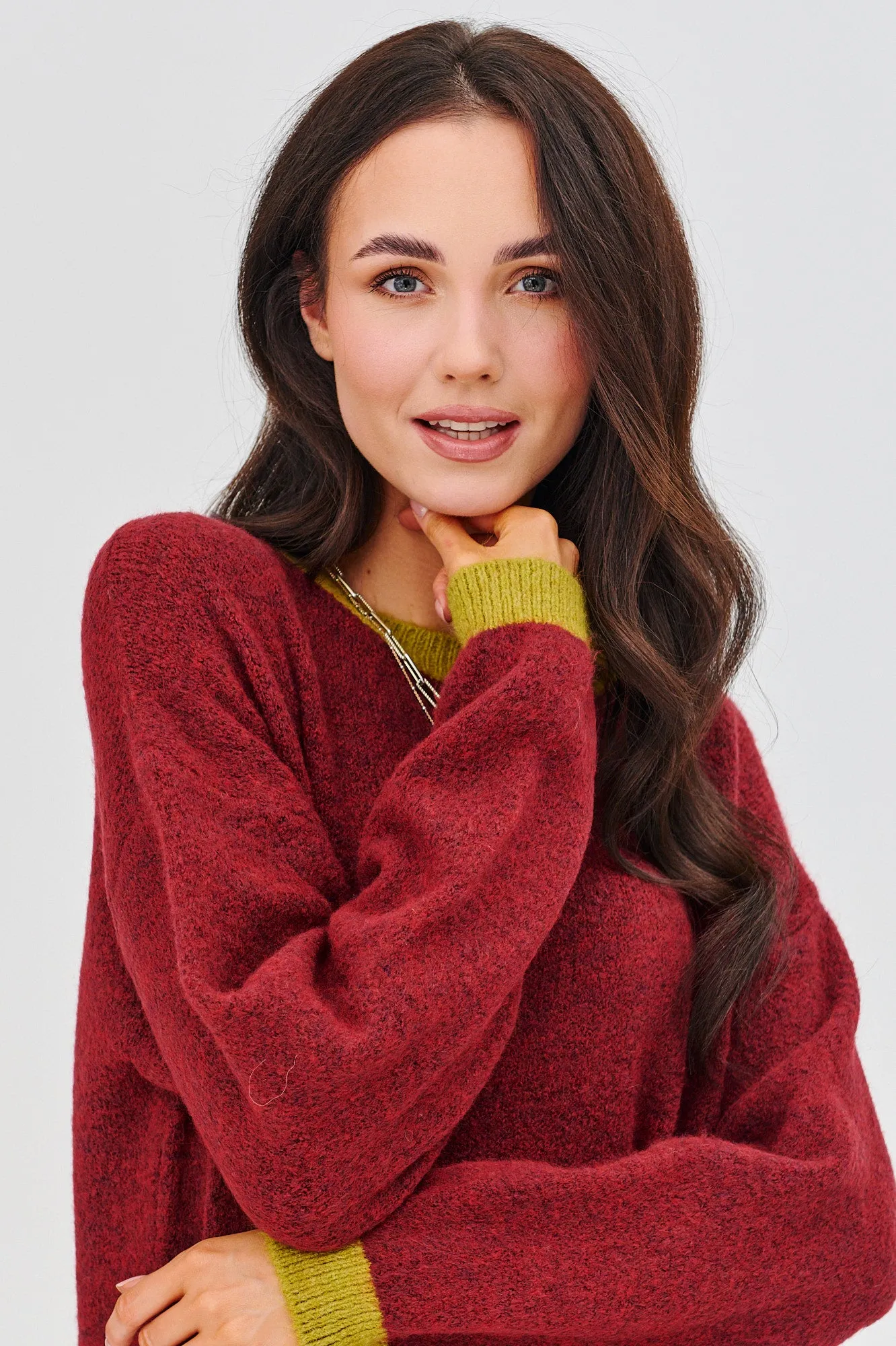 Burgundy Beat Sweater Dress