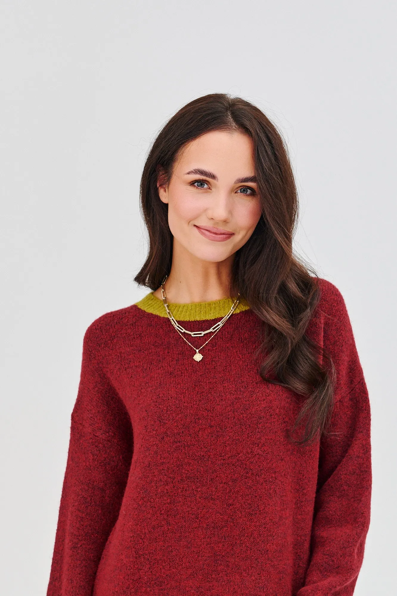 Burgundy Beat Sweater Dress