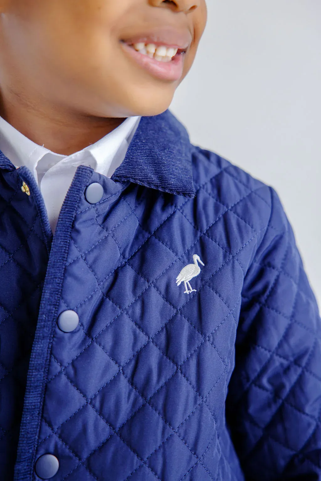 Caldwell Quilted Coat Nantucket Navy Palmetto Pearl