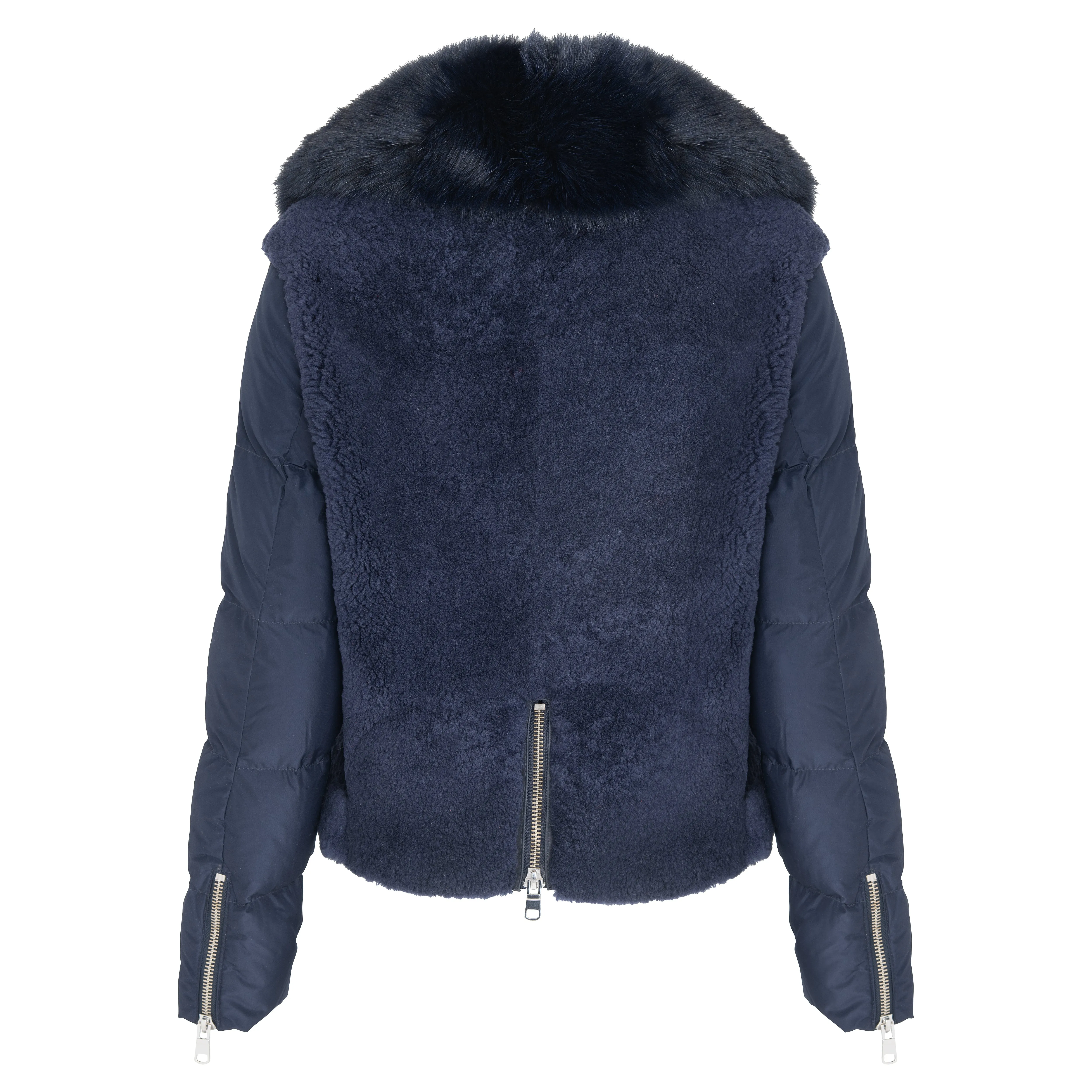 CARRA Shearling & Down moto jacket
