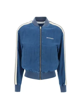 Chambray Track Bomber Jacket