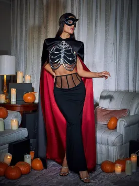 Chic Esther Cape Skirt Three-Piece Ensemble