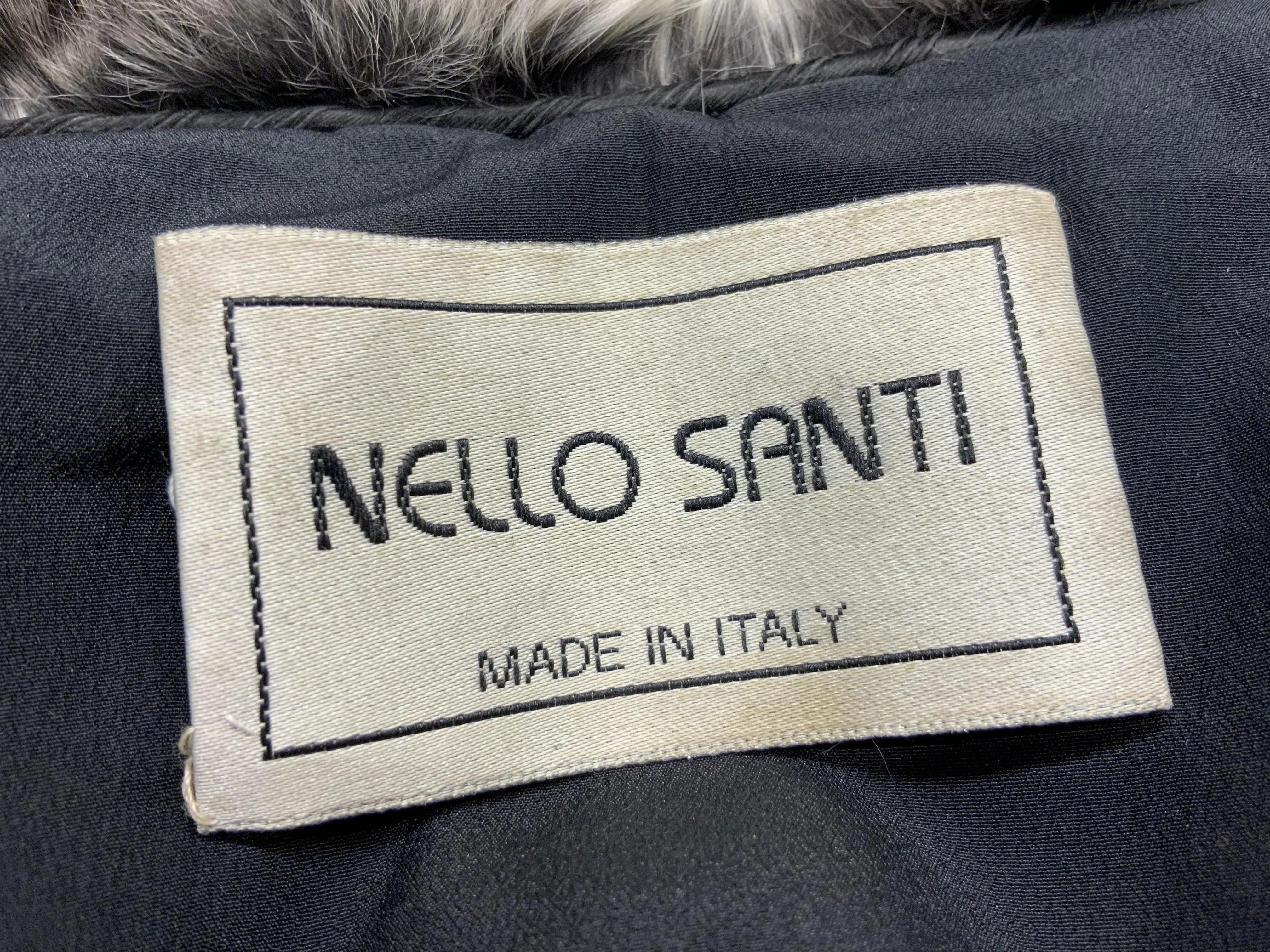 Chinchilla jacket BY Nello Santi Grey FUR Jacket Coat Size I 44 UK 12 US 8 ladies