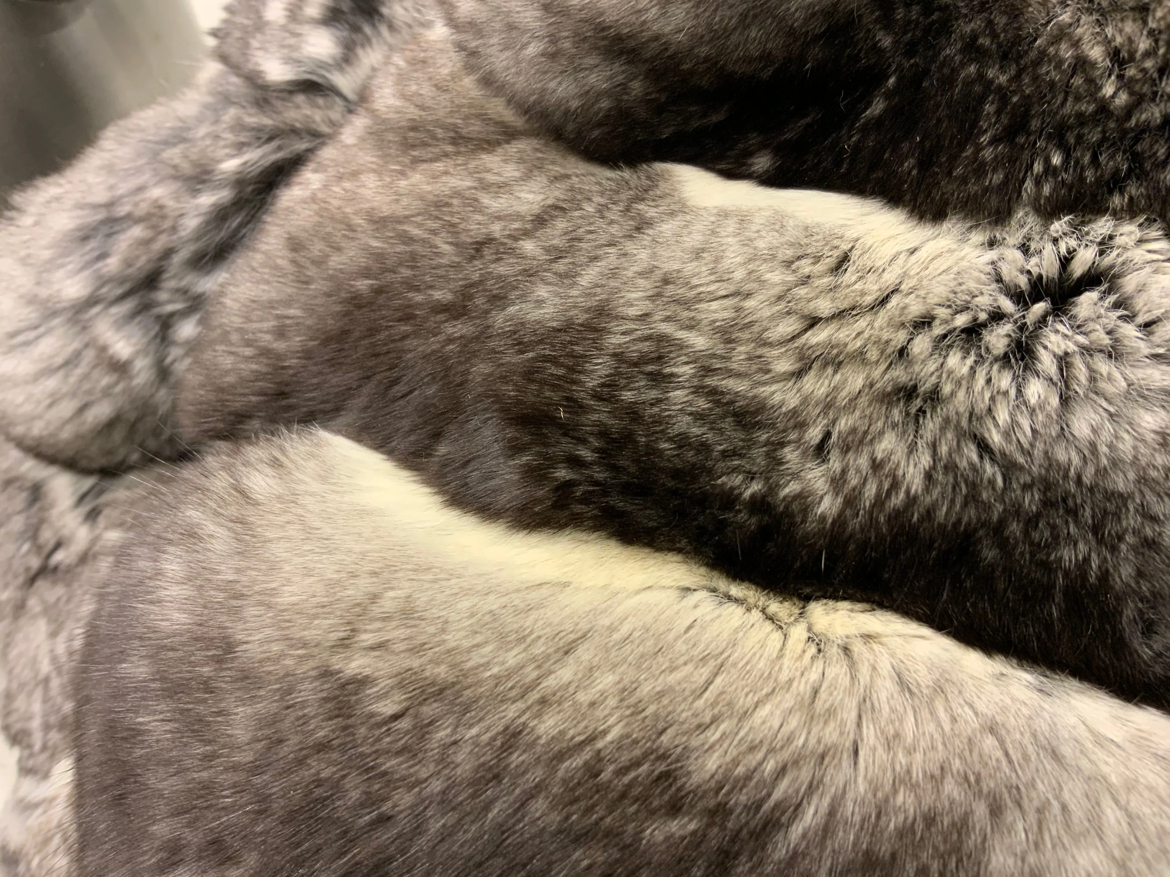 Chinchilla jacket BY Nello Santi Grey FUR Jacket Coat Size I 44 UK 12 US 8 ladies