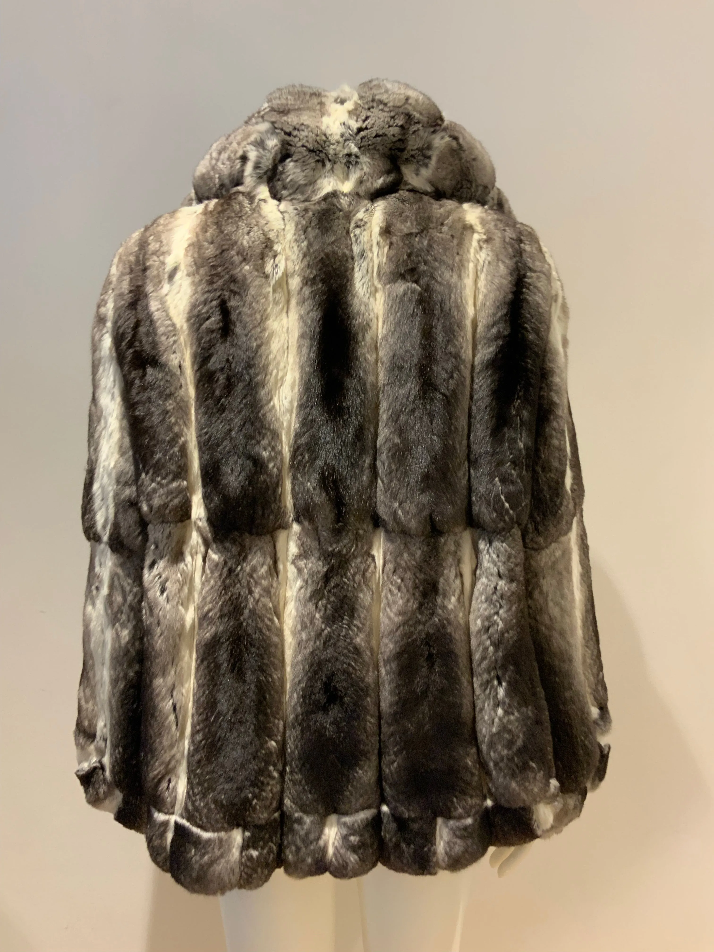 Chinchilla jacket BY Nello Santi Grey FUR Jacket Coat Size I 44 UK 12 US 8 ladies