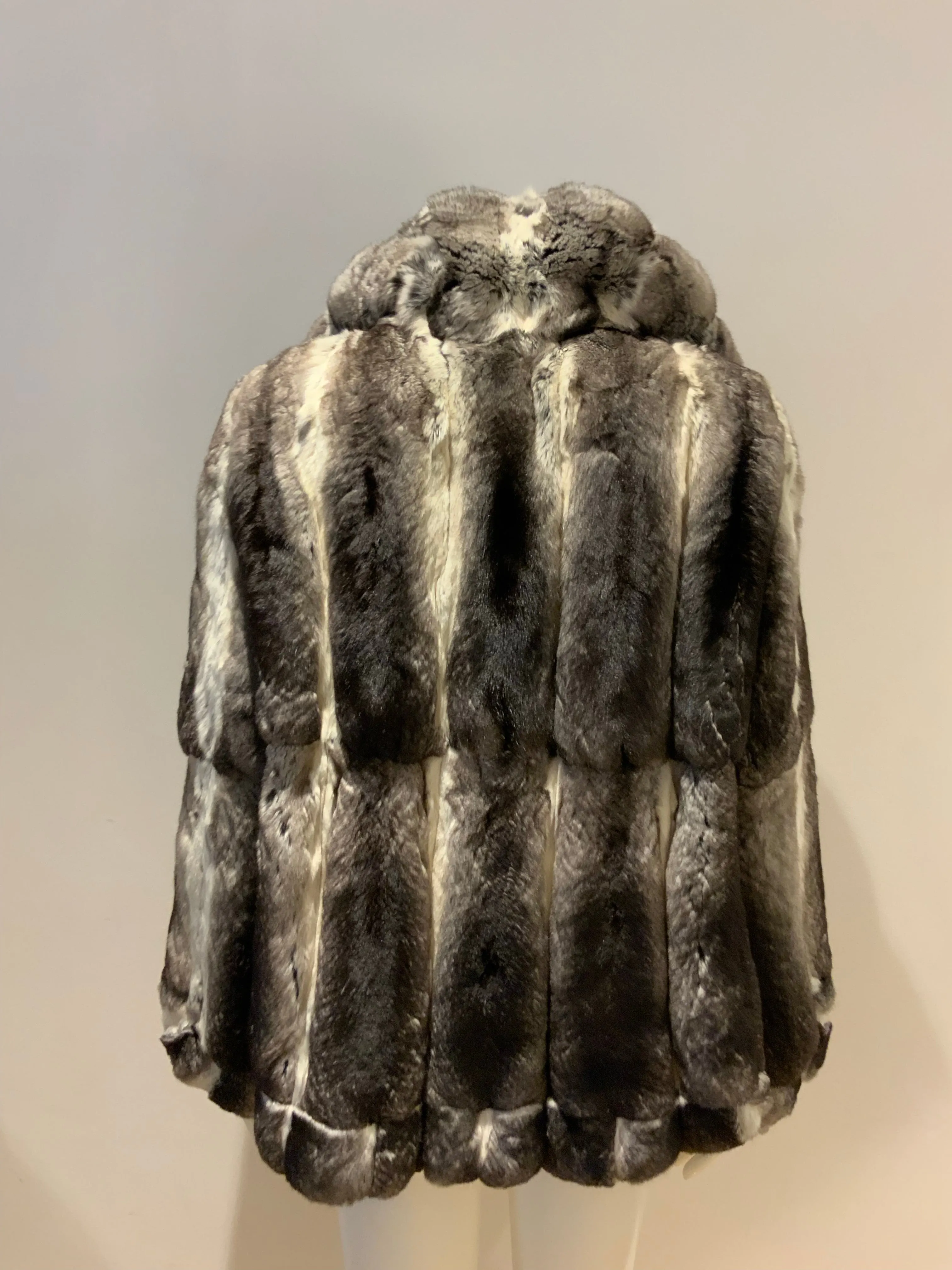Chinchilla jacket BY Nello Santi Grey FUR Jacket Coat Size I 44 UK 12 US 8 ladies