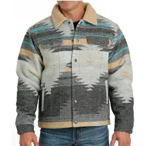 Cinch Men’s Aztec Sherpa Lined Trucker Jacket