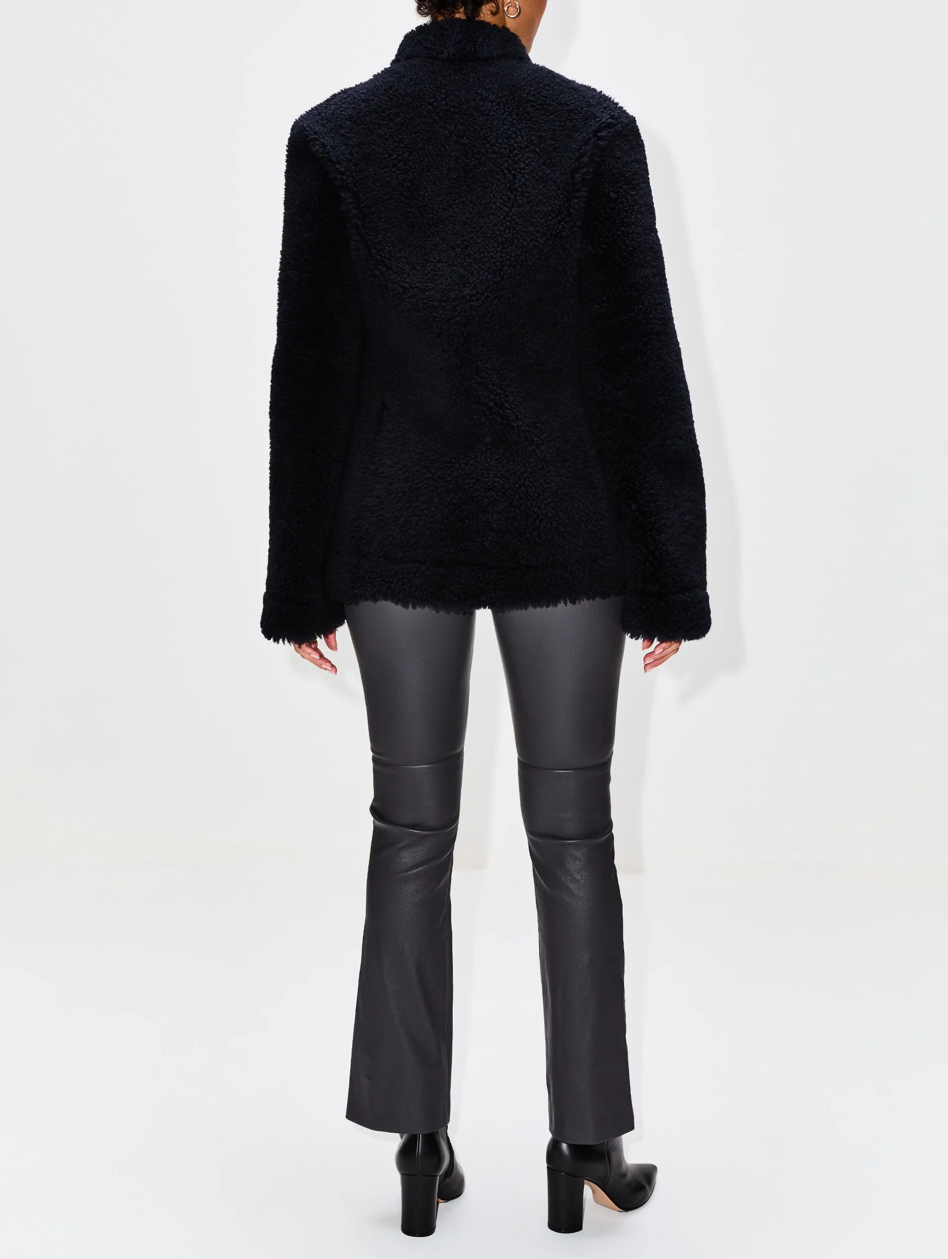 Cinched Shearling Jacket
