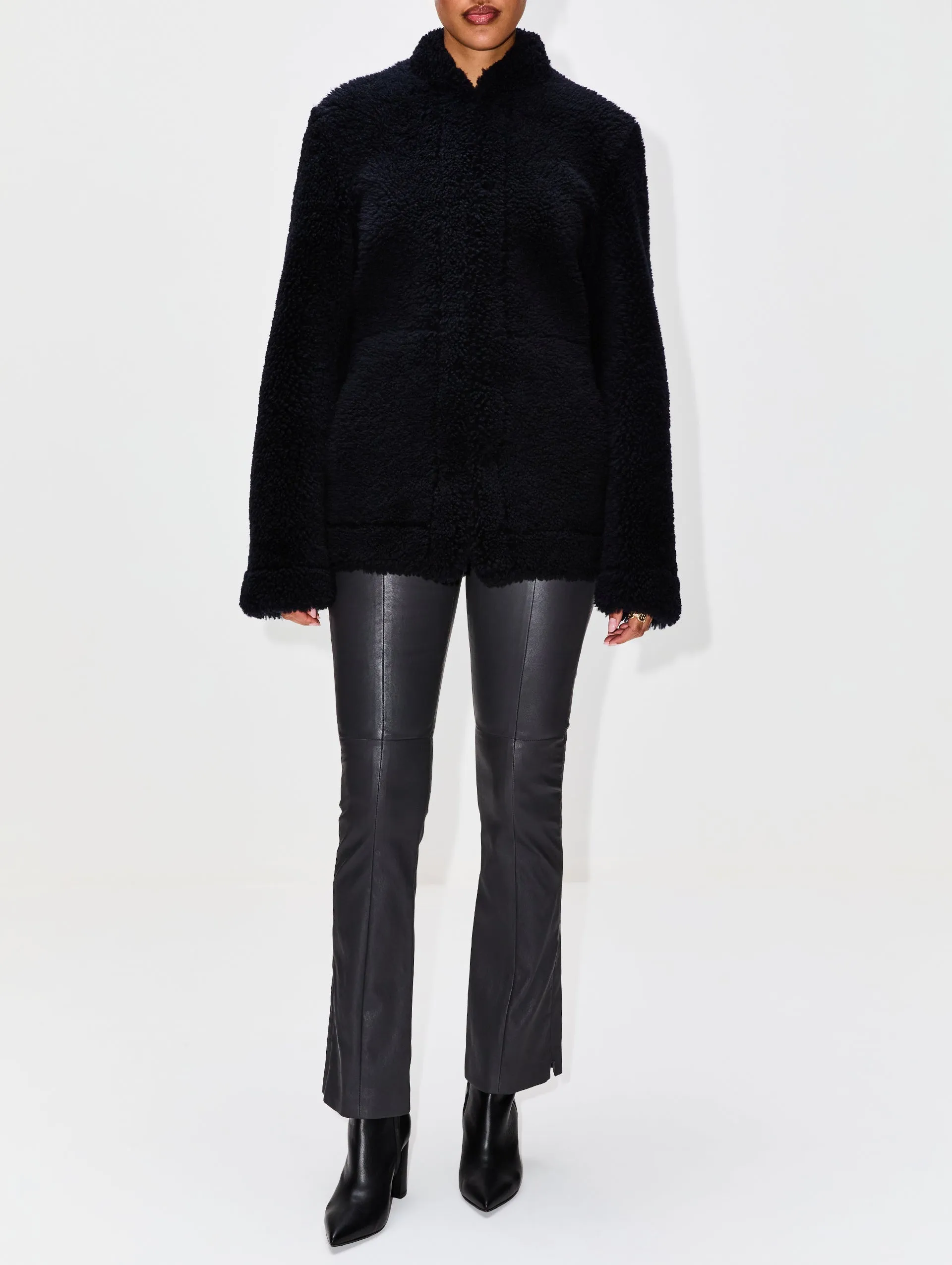 Cinched Shearling Jacket