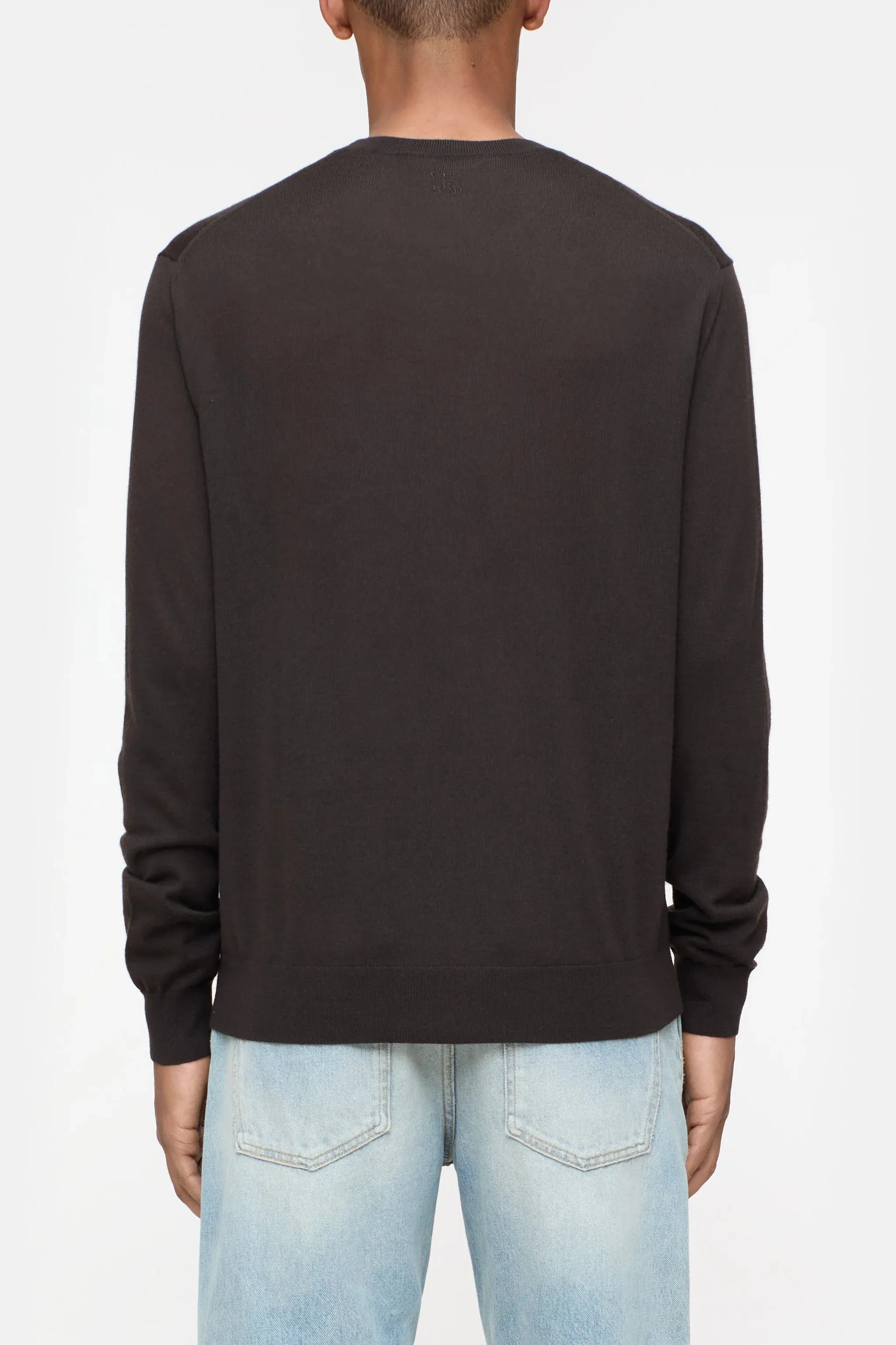 Closed Ebony Dark Brown Wool Crewneck Sweater