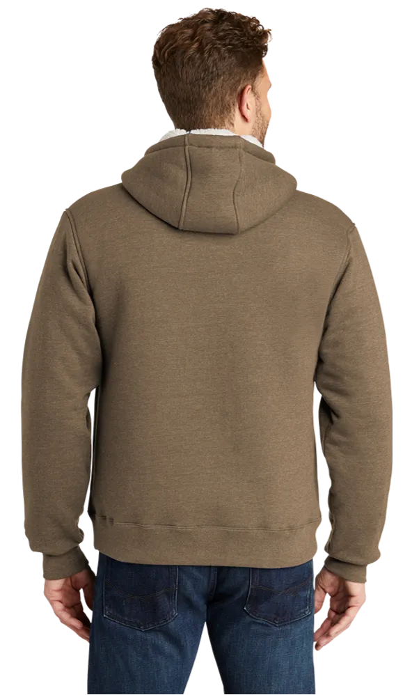 Cornerstone Men's Heavy Sherpa Lined Custom Hooded Fleece Jacket