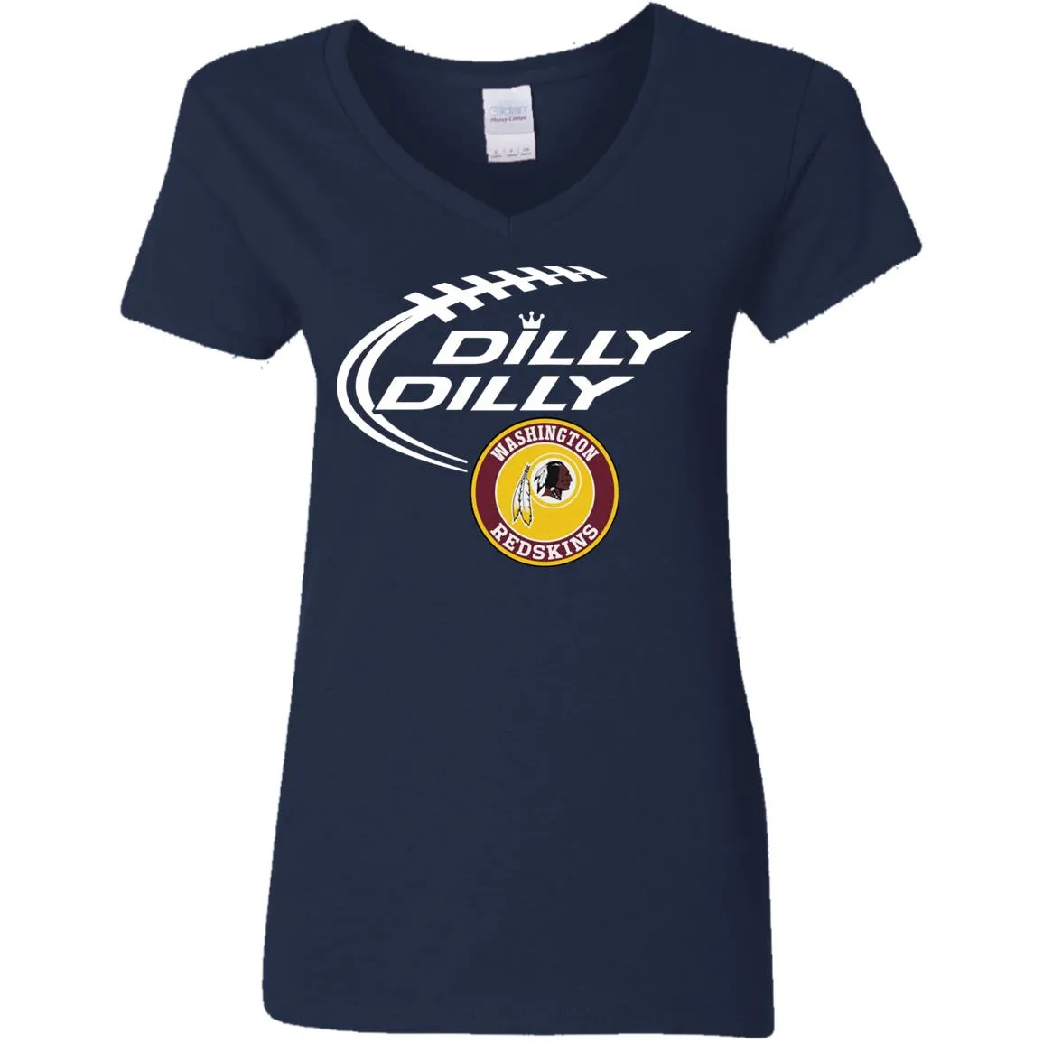 Dilly Dilly Washington Redskins Nfl Football Women V-Neck T-Shirt