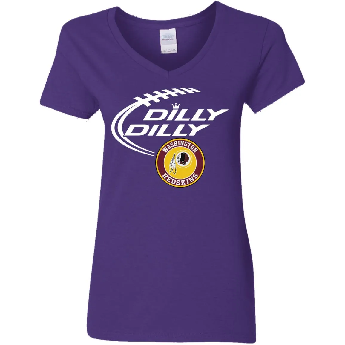 Dilly Dilly Washington Redskins Nfl Football Women V-Neck T-Shirt