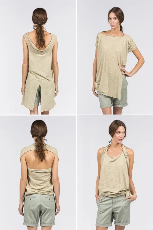 Dress QUATRO OPEN khaki
