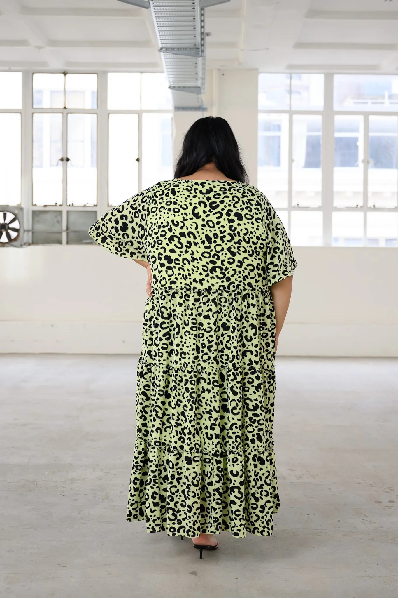 Elizabeth Dress - Neon animal maxi