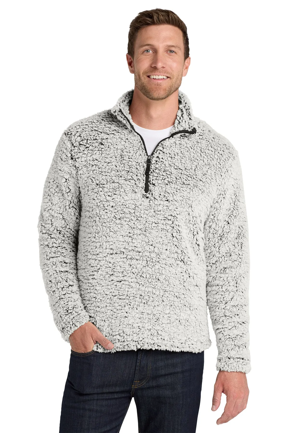 EMBROIDERED - F130 - Port Authority® Men's Cozy 1/4-Zip Fleece Sweater