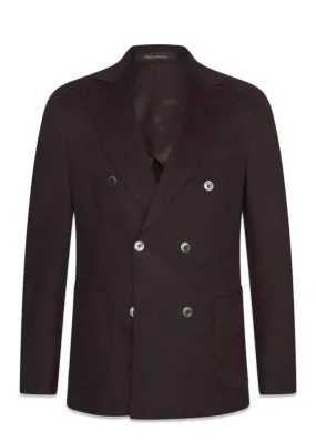 Farris Patch Soft Blazer - Dark Leather Brown
